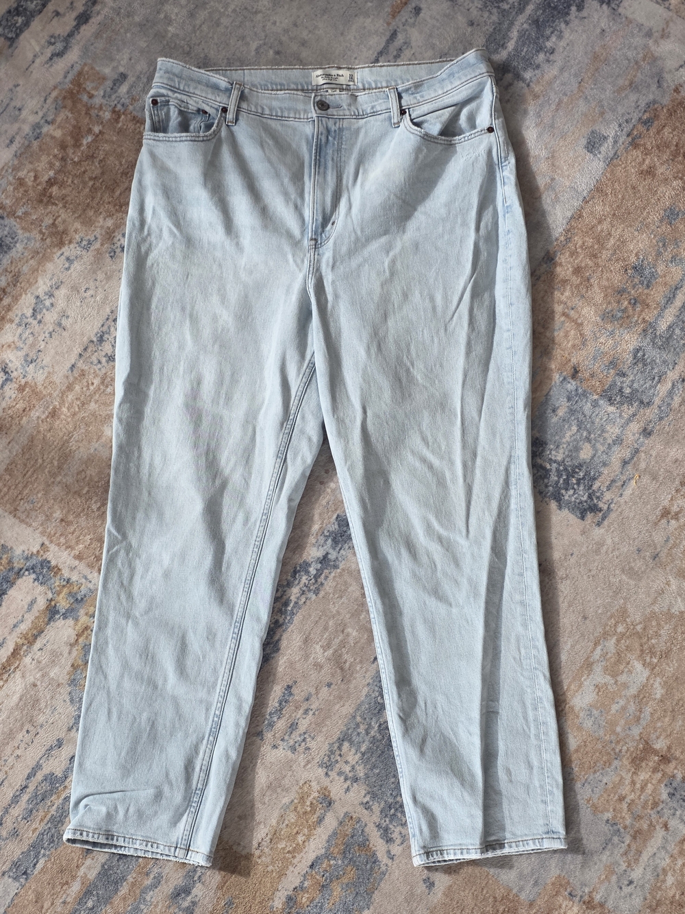 Abercrombie & Fitch Light Blue Straight-Leg Jeans
